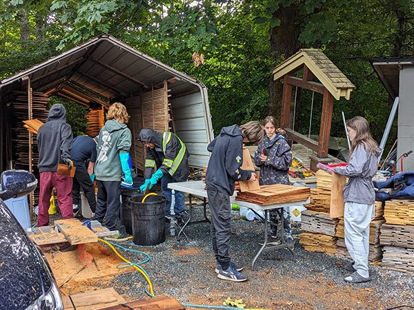 Big crew Staining Shingles