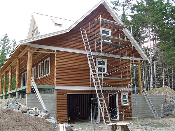 Exterior siding wood staining services